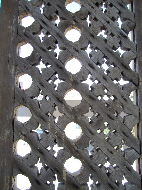 Set of Five Egyptian Lattice Panels 1