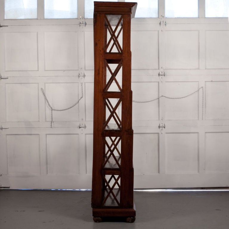 Anglo-Indian Teak Open Side Bookcase 1