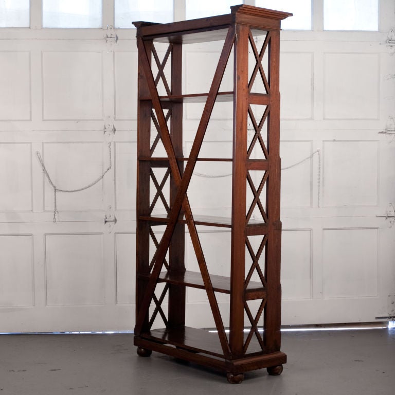 Anglo-Indian Teak Open Side Bookcase 2