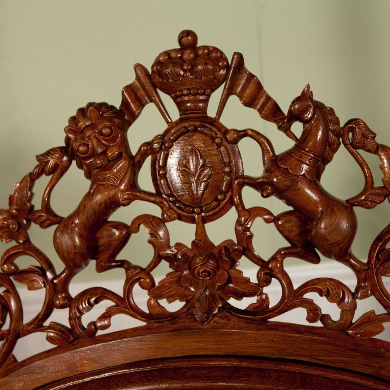 19th Century Anglo-Indian Teak Four Poster Bed with Canopy For Sale