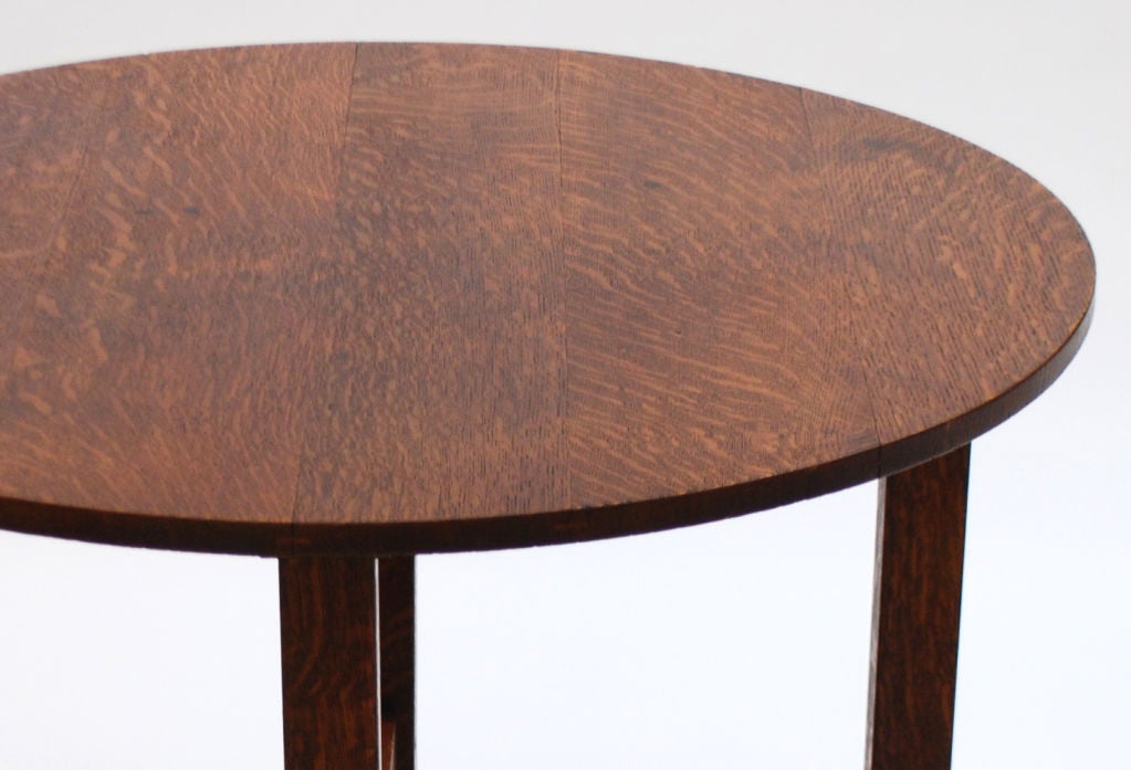 Oak L & JG Stickley Lamp Table For Sale