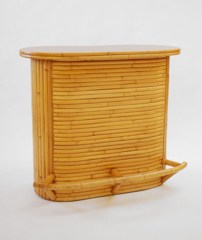Rattan Bar in the Manner of Paul Frankl
