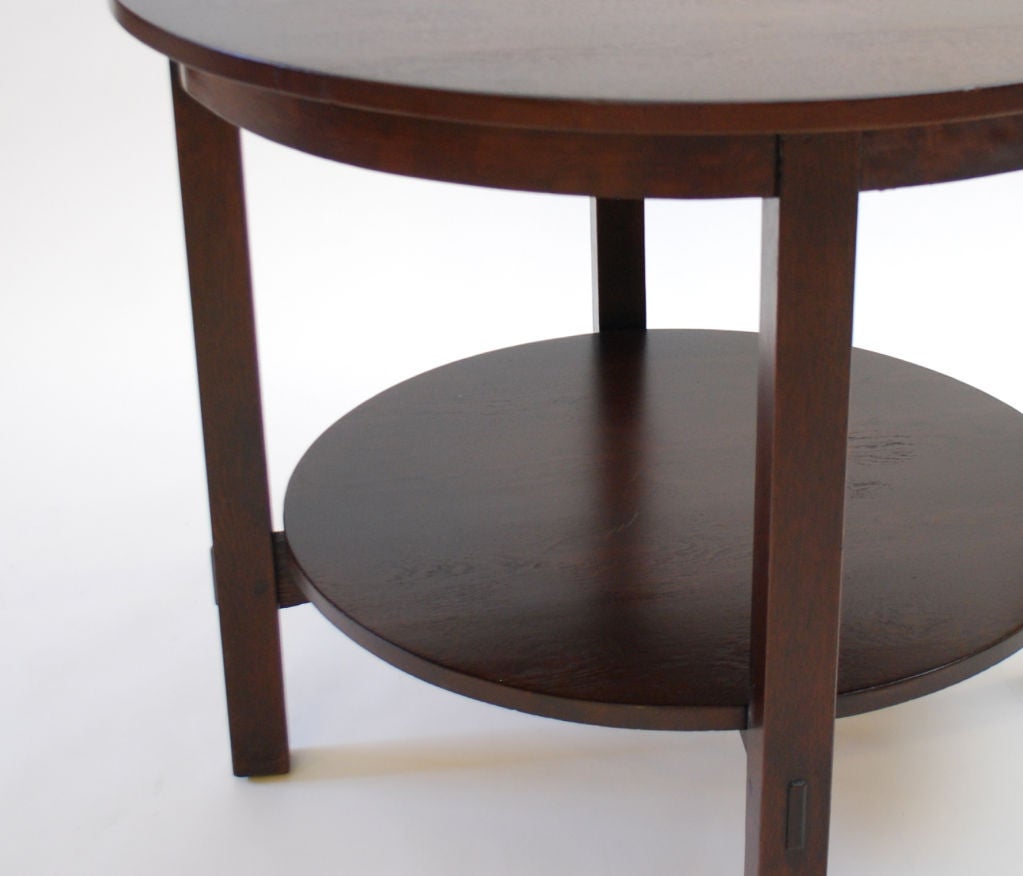 Oak Mission Lamp Table by Stickley Brothers For Sale