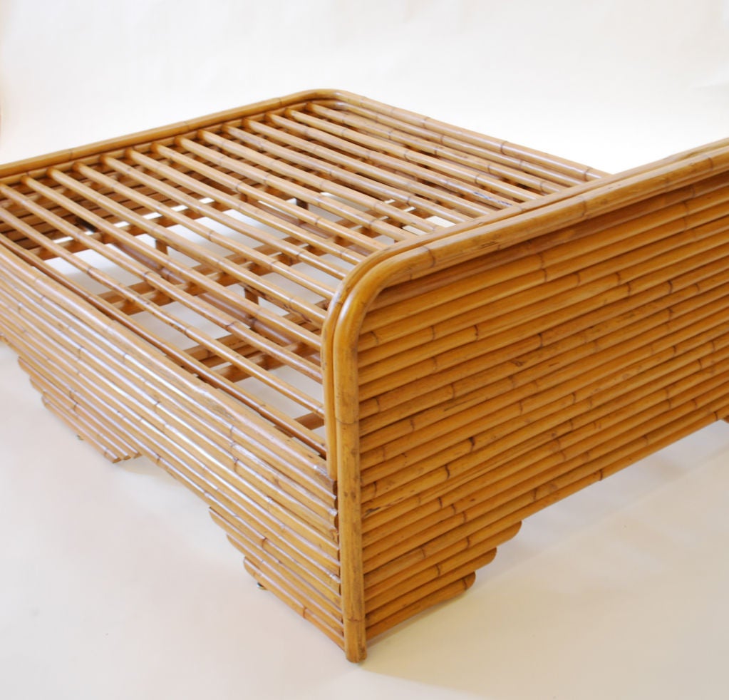 Fine & rare rattan bed in the manner of Paul Frankl. *Notes: There is no sales tax on this item if it is being shipped out of the state of Florida (Objects20c/Objects In The Loft will need a copy of the shipping document). Please feel free to e-mail