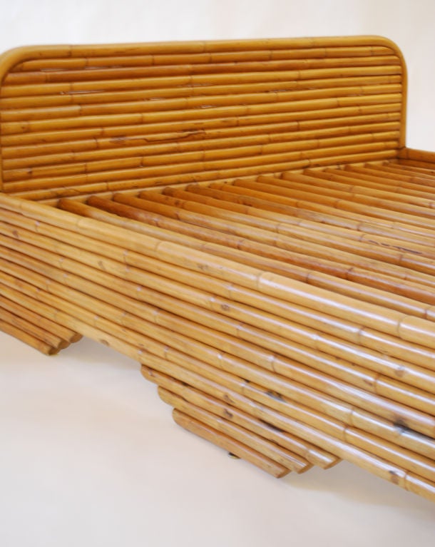 Fine & Rare Rattan Bed in the Manner of Paul Frankl 2