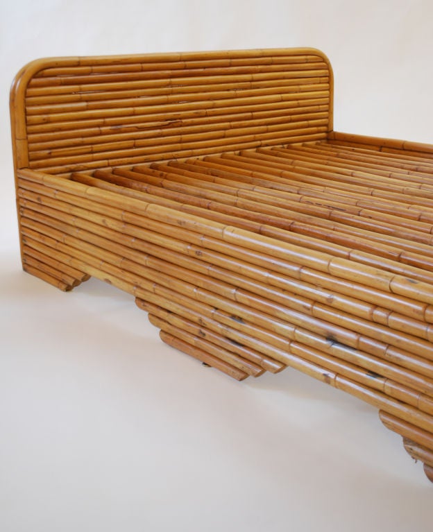Fine & Rare Rattan Bed in the Manner of Paul Frankl 3