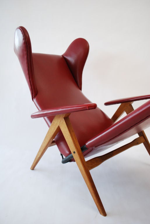 PVC H.W. Klein Chaise Lounge Chair, Circa 1960, Danish Modern
