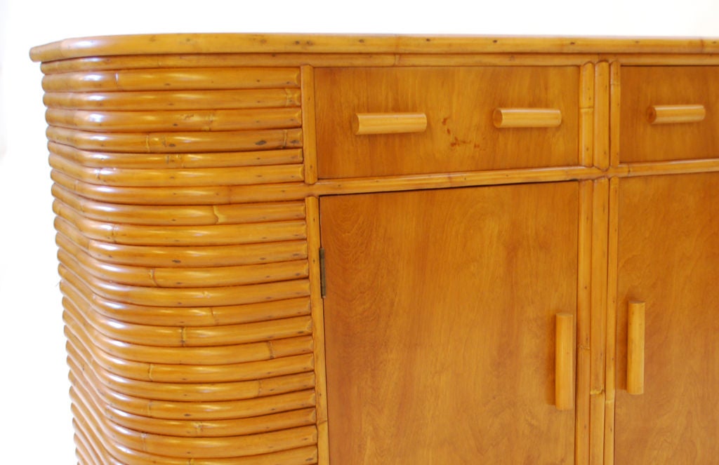 Unknown Rattan Cabinet in the Manner of Paul Frankl