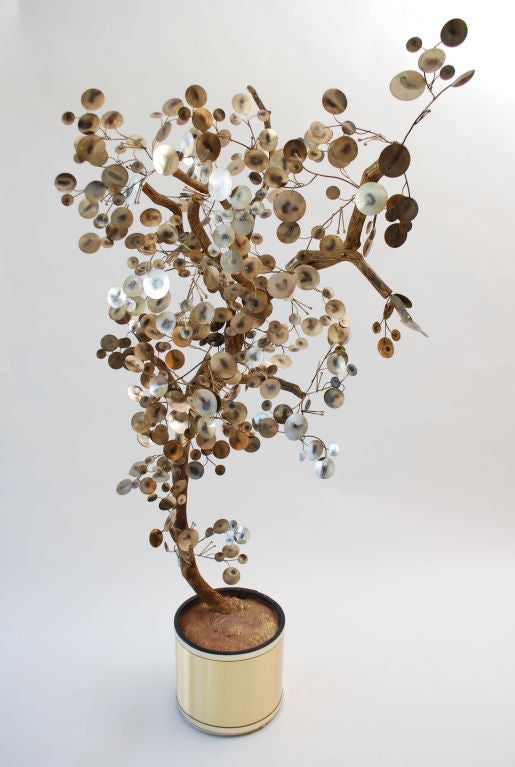 Late 20th Century Pair of Raindrop Tree Sculptures  Attributed to  Curtis Jere
