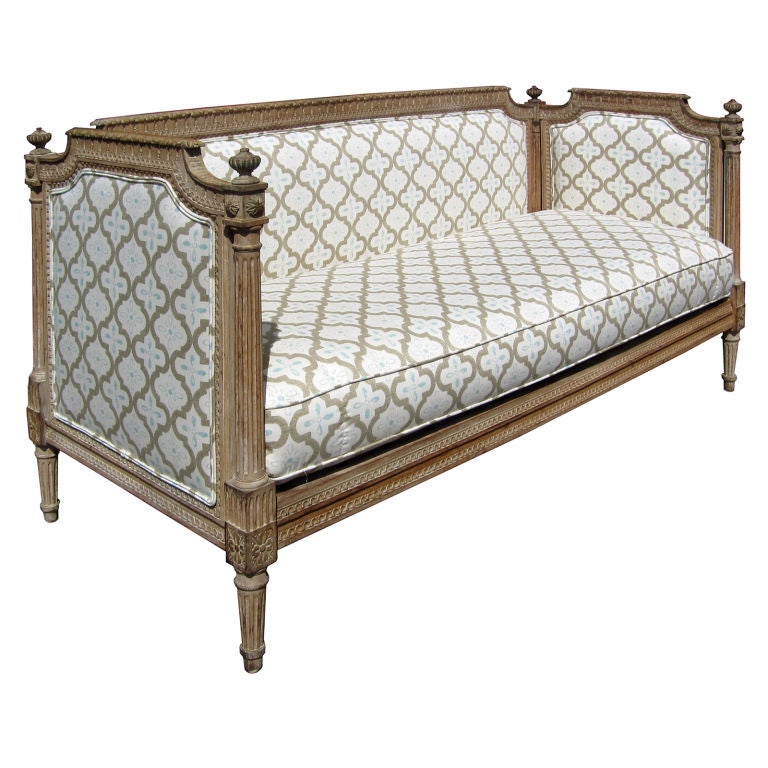 19thC LOUIS XVI STYLE FRENCH LIT DE REPOS<br />
AN ATLANTA RESOURCE FOR FINE ANTIQUES<br />
WE HAVE A VERY LARGE INVENTORY ON OUR WEBSITE<br />
TO VISIT GO TO WWW.PARCMONCEAU.COM