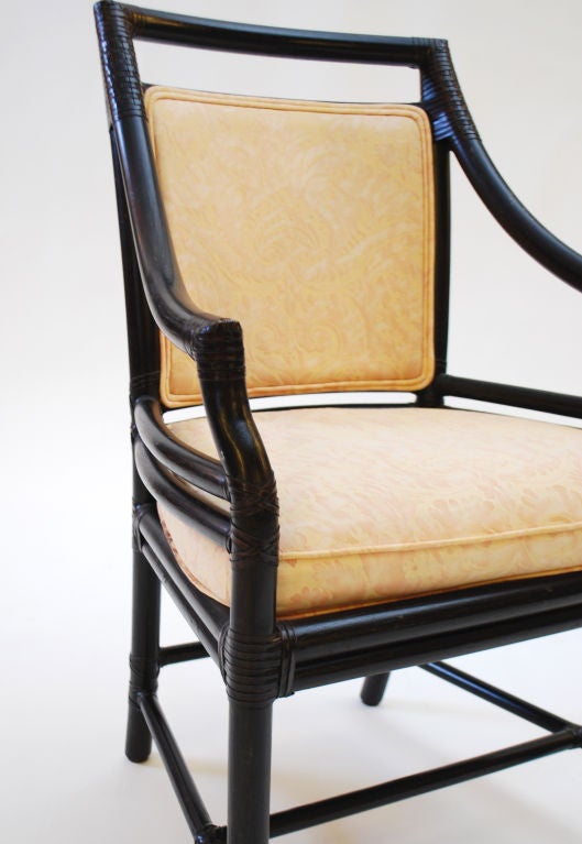 American Set of 6 Dining  Chairs by McGuire For Sale