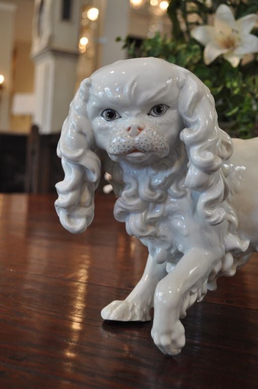 Good Potschappel Porcelain Figure of a King Charles Spaniel In Excellent Condition In Austin, TX