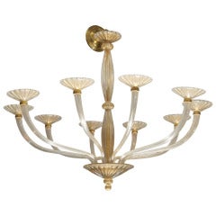Mid-20th C. Venetian Chandelier, 10 Outstretched Arms