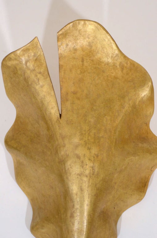 Marc Bankowsky, New Leaf, Pair of Bronze Sconce, France, 2007 In Excellent Condition For Sale In New York, NY