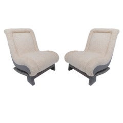 Pair of James Mont Lounge Chairs