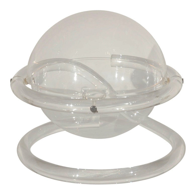 Lucite "Flying Saucer" Ice Bucket