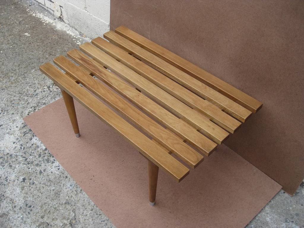 mid century modern bench