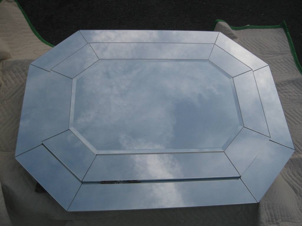 American Elongated Octagonal Step Mirror For Sale