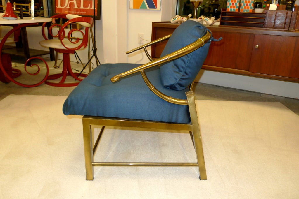 Mastercraft Brass Horseshoe Lounge Chair 6