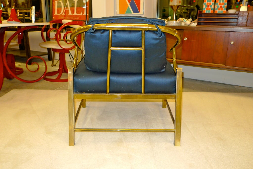 Mastercraft Brass Horseshoe Lounge Chair 5