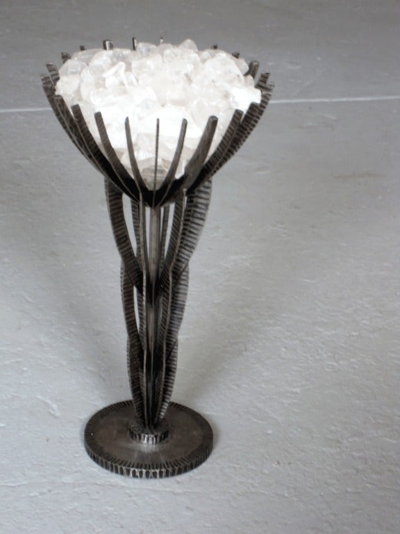 Pair of Rock Crystal Table Lamps In Excellent Condition For Sale In New York, NY