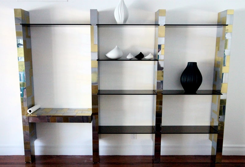Cityscape wall unit with display shelf Paul Evans In Good Condition For Sale In Atlanta, GA