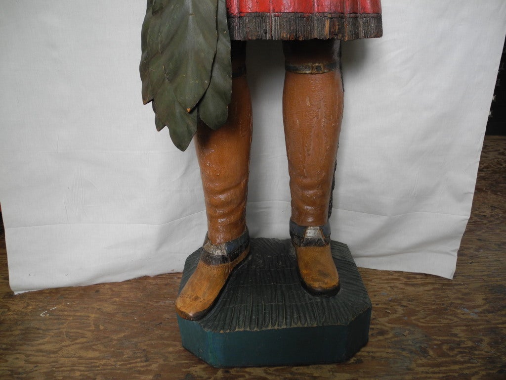 Julius Theodore Melchers (1829-1909) | Cigar Store Indian Figure In Excellent Condition For Sale In Wyomissing, PA