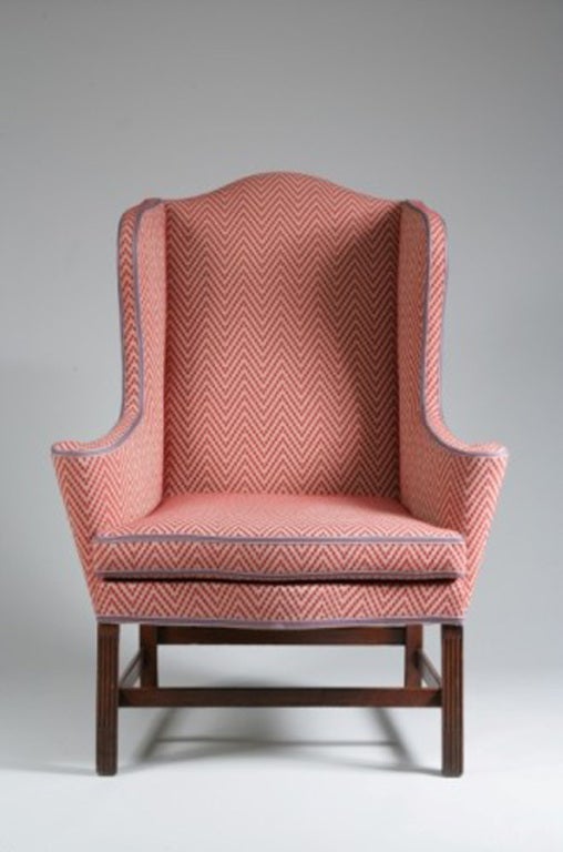 18th Century and Earlier Monumental Chippendale Stop Fluted Serpentine Seat Easy Chair For Sale
