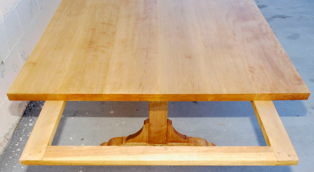 American Expandable Country Dining Table, Custom Made by Petersen Antiques For Sale