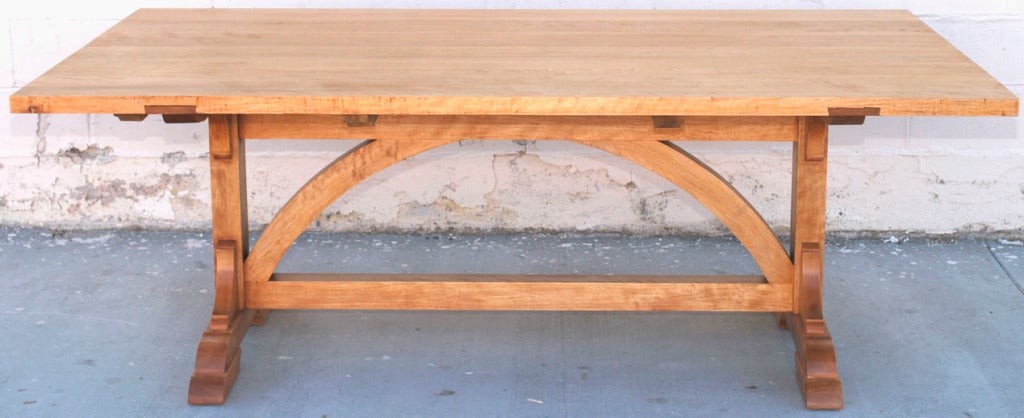 Expandable Country Dining Table, Custom Made by Petersen Antiques For Sale 1