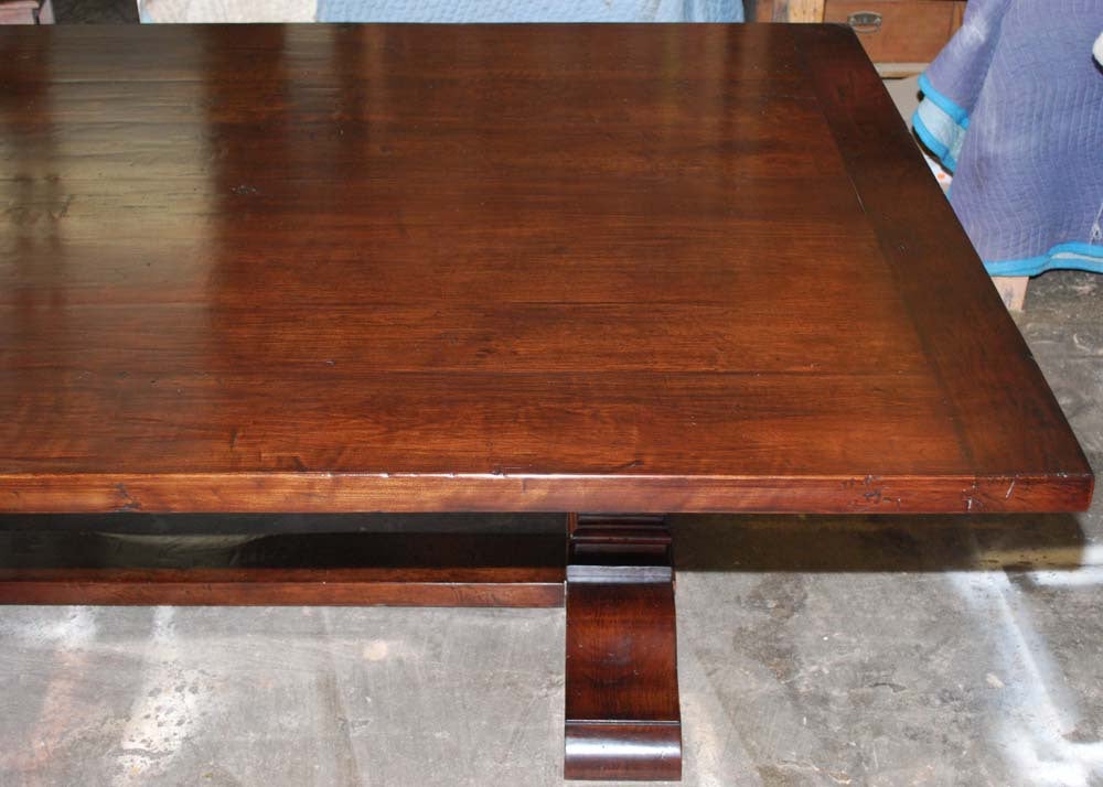 Contemporary Dining Table in Cherrywood, Custom Made by Petersen Antiques For Sale
