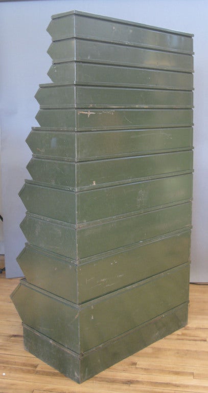 Antique Industrial Graduated Stacking Bins 1