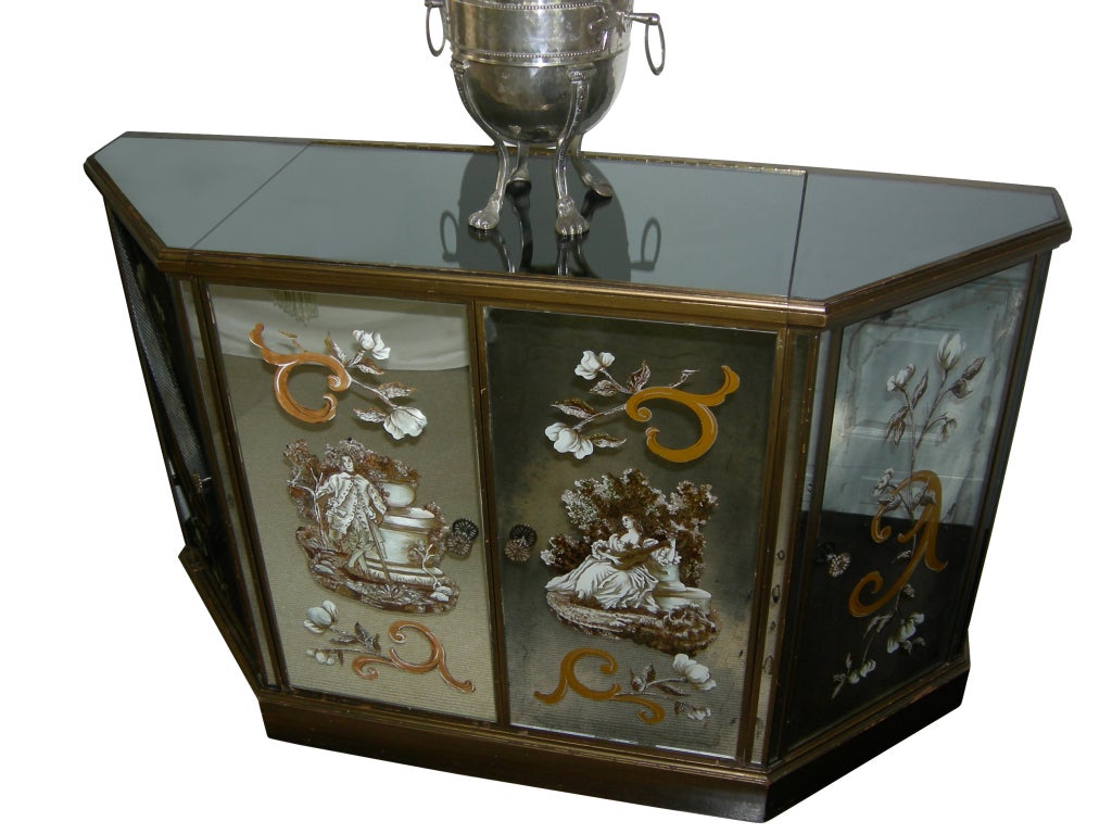 Vintage French Eglomise/Bar