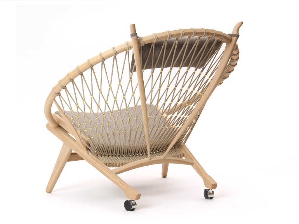 Danish PP130 Circle Chair by Hans J. Wegner for PP Møbler in Oak and Fabric