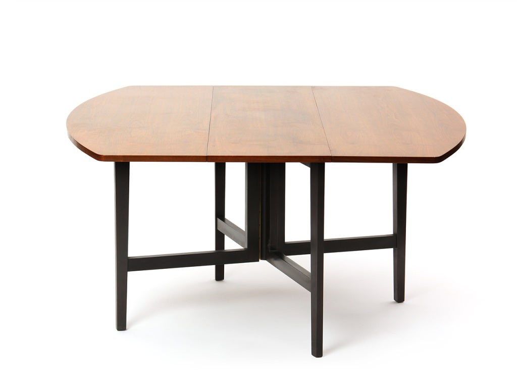 Drop-Leaf Table by Edward Wormley In Excellent Condition For Sale In Sagaponack, NY