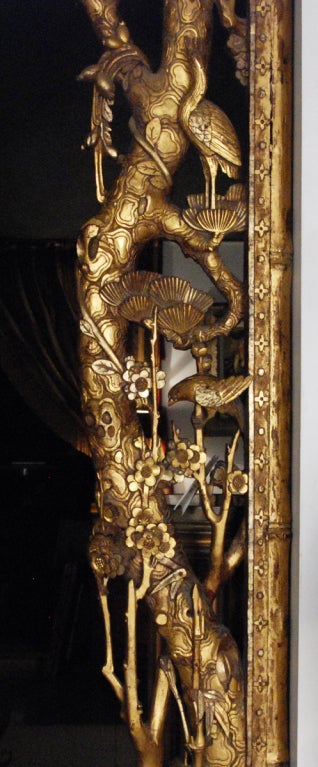 An Important Architectural Carved Giltwood Room Surround In Good Condition In Sheffield, MA