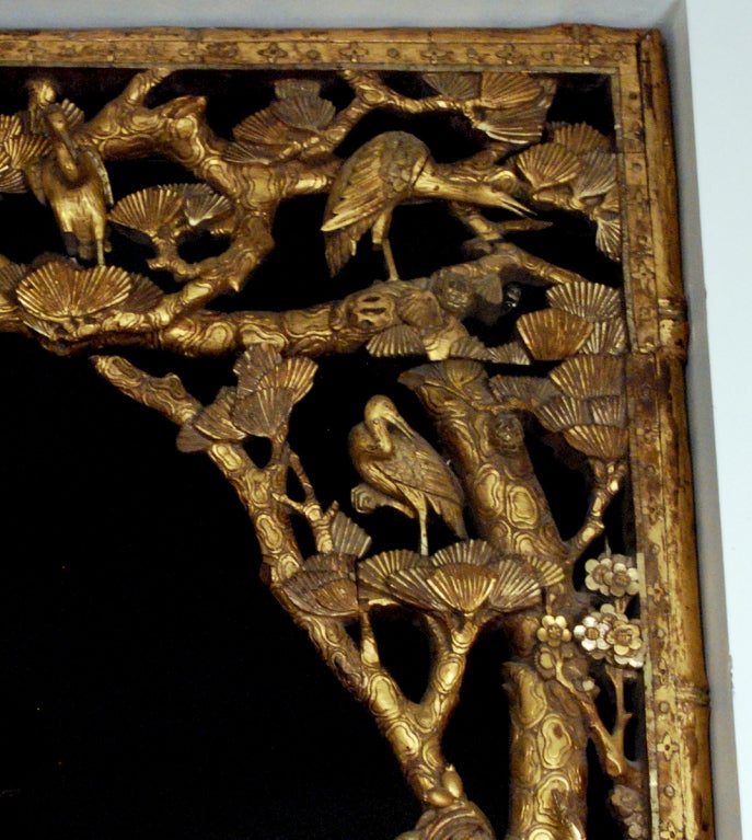 Wood An Important Architectural Carved Giltwood Room Surround