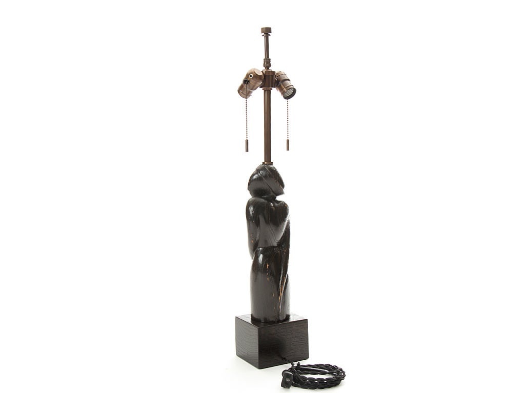 Mid-Century Modern Female Figure Table Lamp For Sale