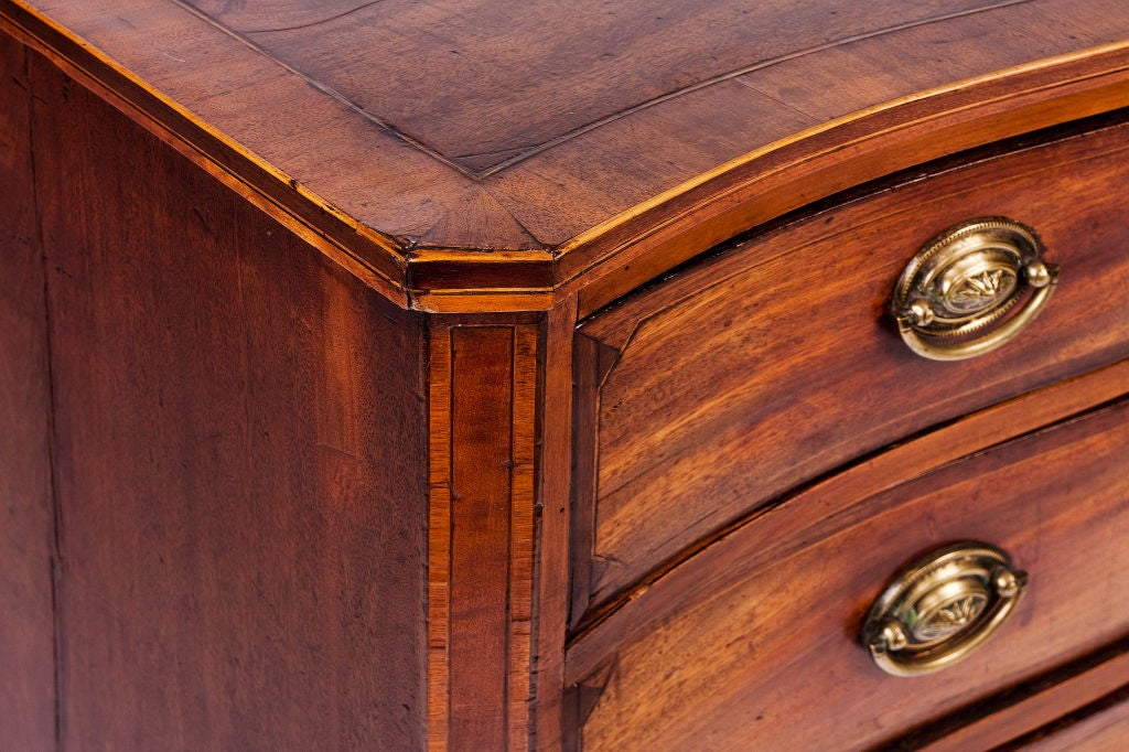 Early 19th Century Irish Mahogany Serpentine Chest of Drawers In Excellent Condition In New York, NY