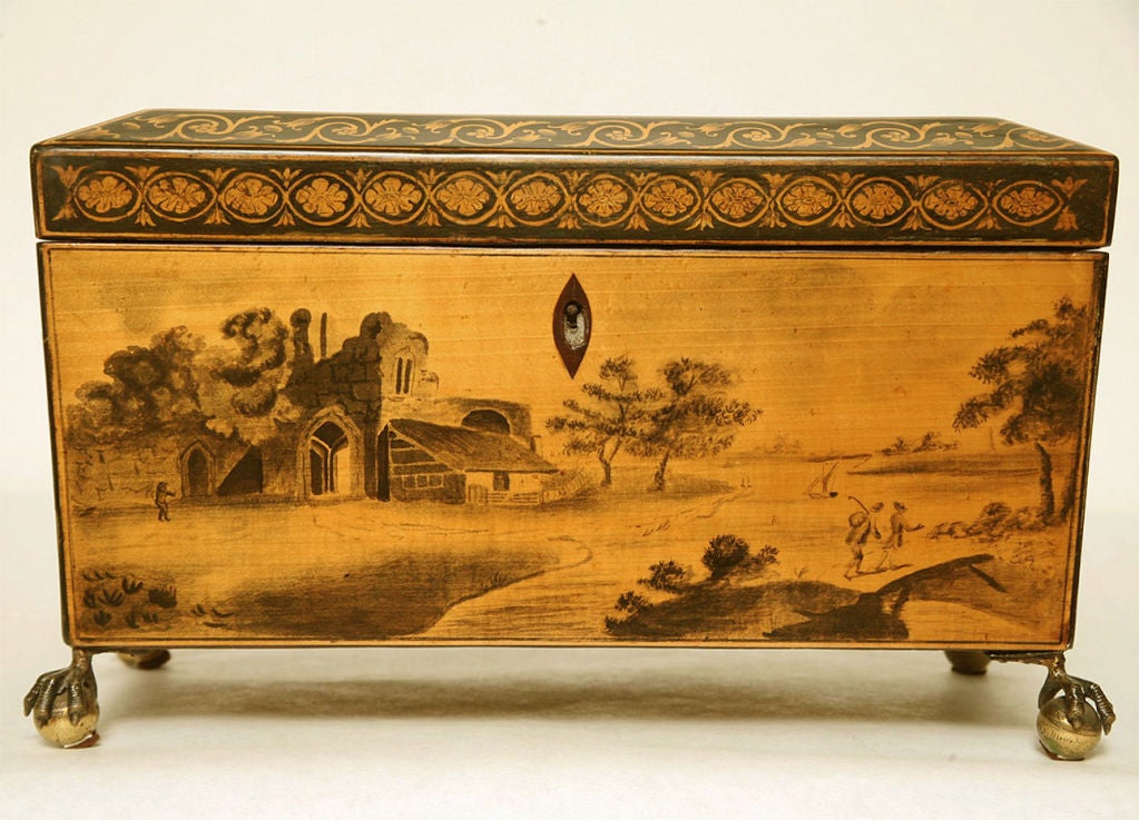 A REGENCY TEA CADDY. ENGLISH, CIRCA 1810-15