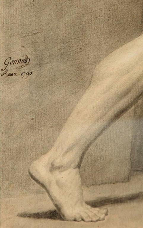 A NUDE MALE FIGURE BY FRANCOIS-LOUIS GOUNOD, 1790 2
