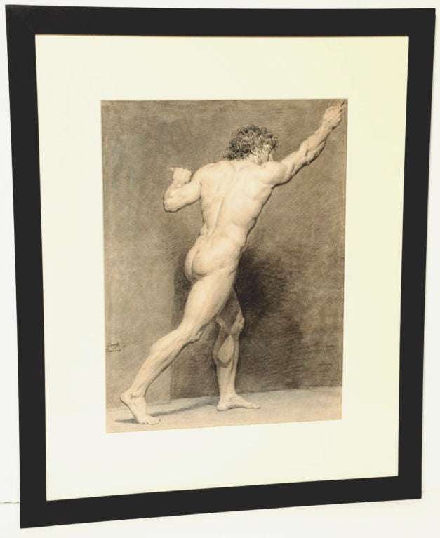 French A NUDE MALE FIGURE BY FRANCOIS-LOUIS GOUNOD, 1790