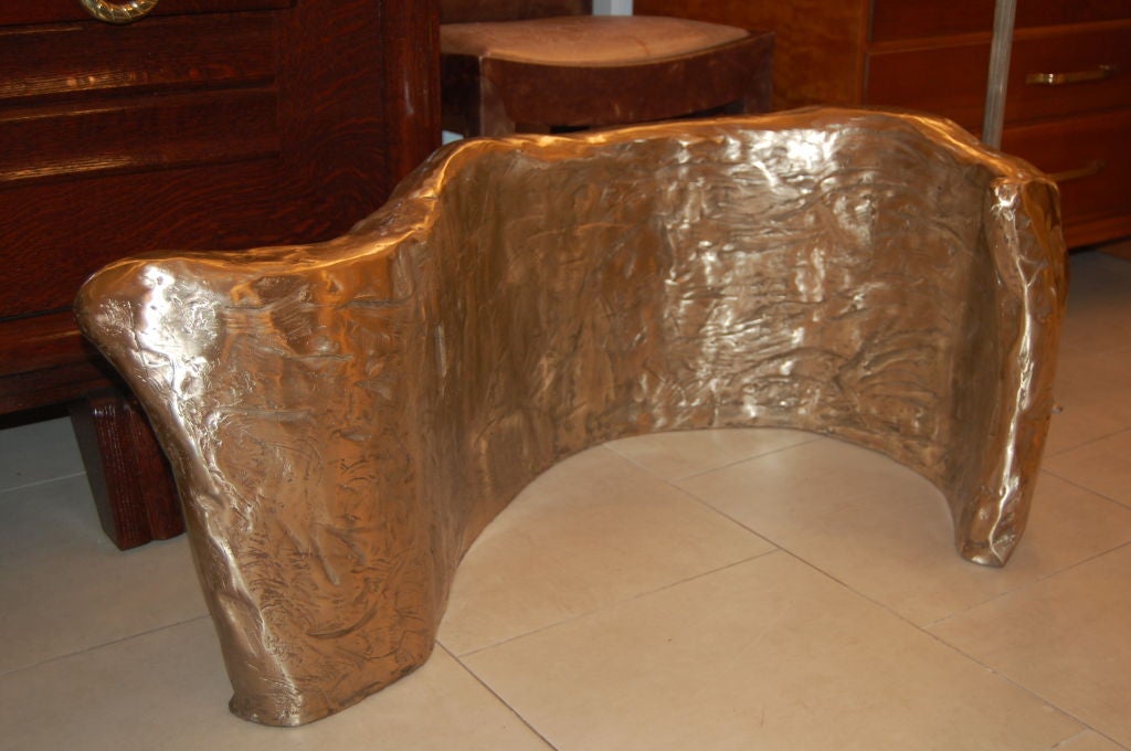 Contemporary Bronze and Glass Coffee Table Designed by Craig Van Den Brulle For Sale