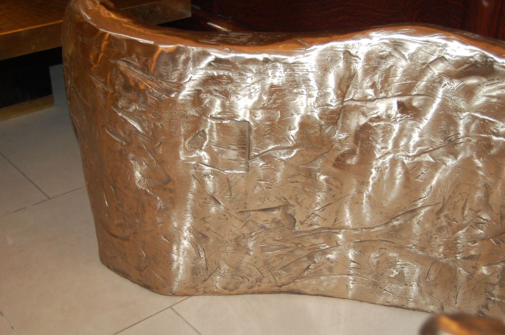 Bronze and Glass Coffee Table Designed by Craig Van Den Brulle For Sale 2