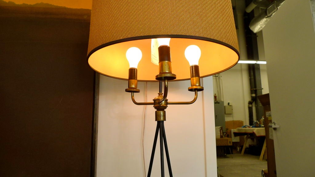 Mid-20th Century Early Tri-Pod Hairpin Floor Lamp by Gerald Thurston
