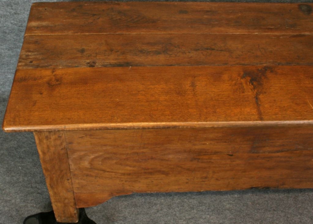 Antique French Country Trunk Coffee Table Blanket Chest