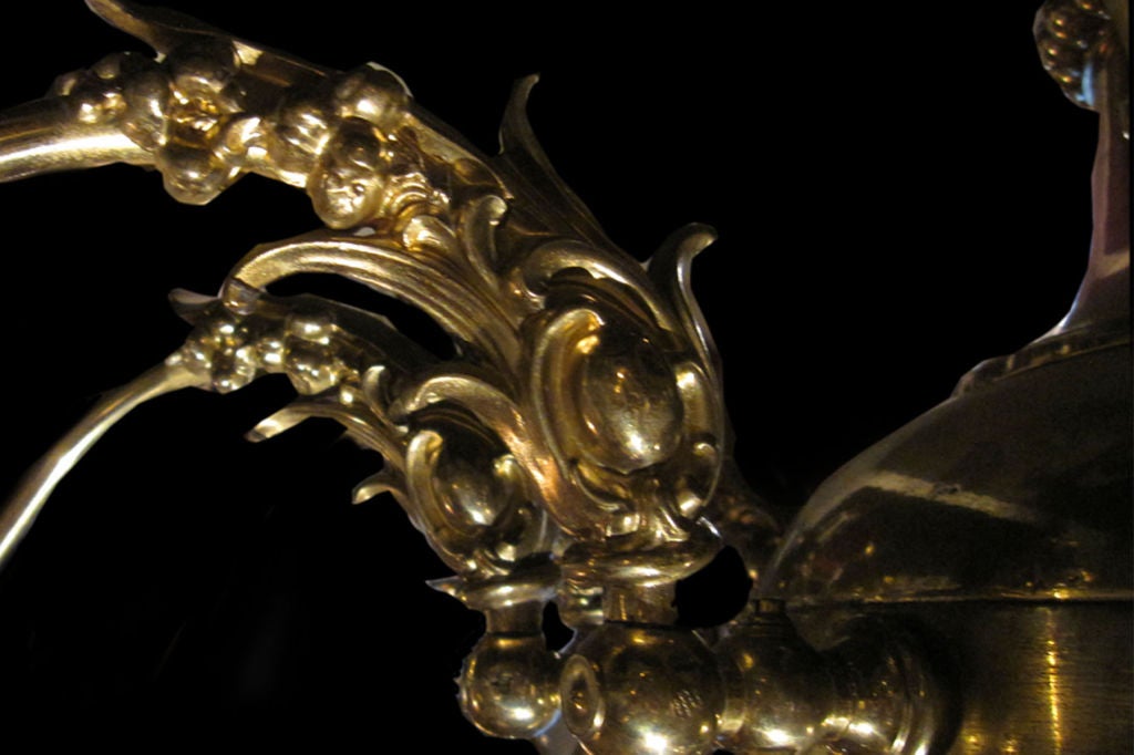 English Brass 12 Light Chandelier 1