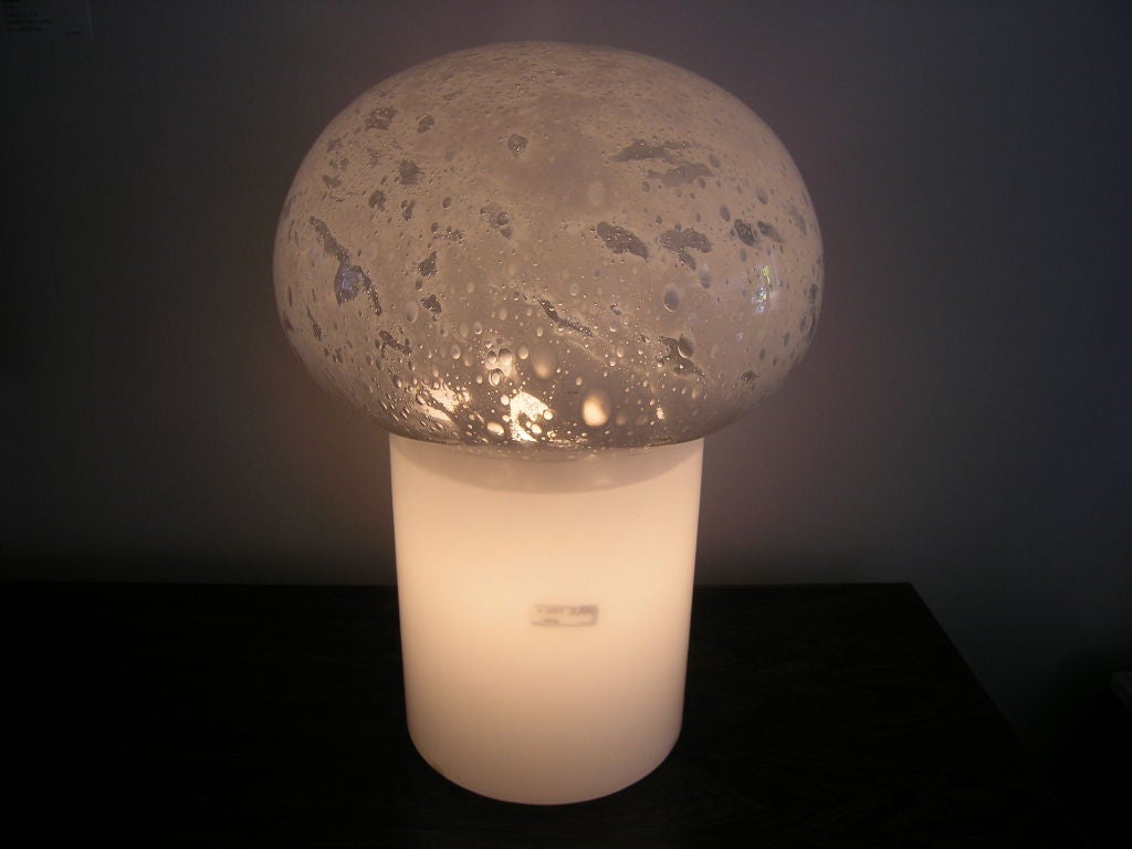 Pair of White Murano Table Lamps 1