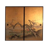Japanese Painted Fusuma Door Panels
