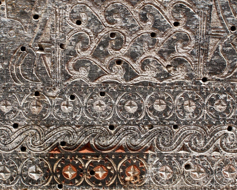 20th Century Torajan Carved Wood Architectural Panel For Sale